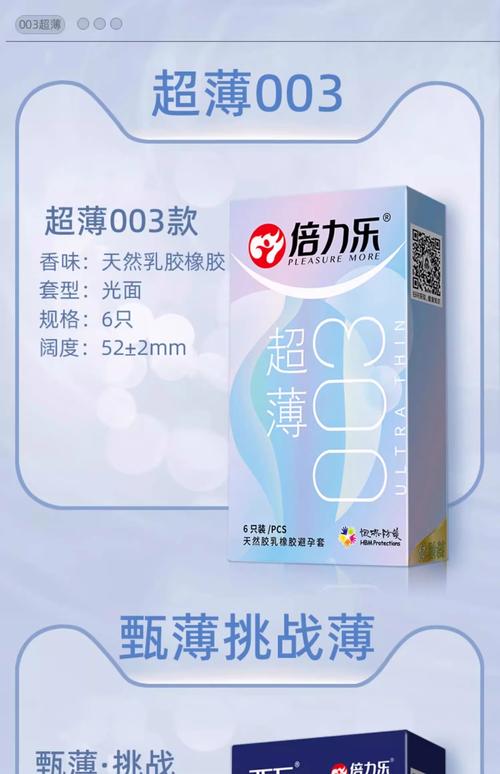 超薄003玻尿酸避孕套 科技、舒适与亲密体验的融合